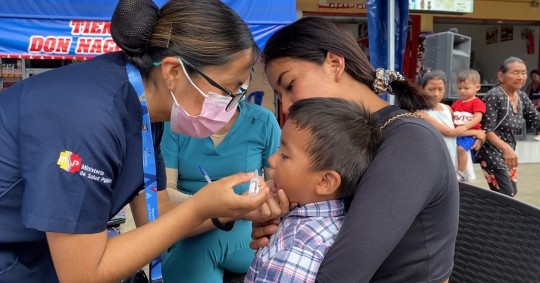 La campaña nacional de vacunación contra la poliomielitis, sarampión y rubeola continúa./ Foto: cortesía Ministerio de Salud