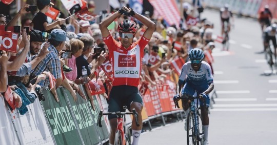El ciclista de Sucumbíos ganó 3 de las 5 etapas de la competencia./ Foto: cortesía Tour de Austria