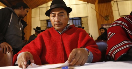 Tribunal aplazó el juicio a Leonidas Iza, procesado por protestas / Foto: EFE