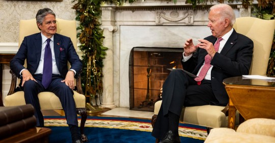 Biden especificó que su objetivo era hablar sobre fórmulas para fortalecer el sistema de Justicia en Ecuador y para mejorar el sistema de prisiones / Foto: EFE
