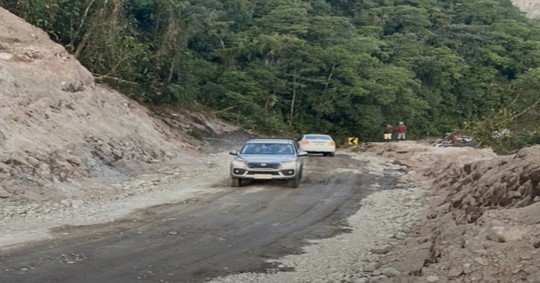  La vía emergente Baeza-Lago Agrio se encuentra parcialmente habilitada / Foto: Cortesía ministerio de Transporte