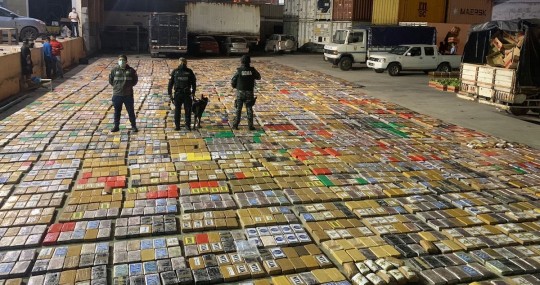 La Policía incautó en Guayaquil unas 7 toneladas de droga que tenían como destino Bélgica / Foto: cortesía Policía Nacional