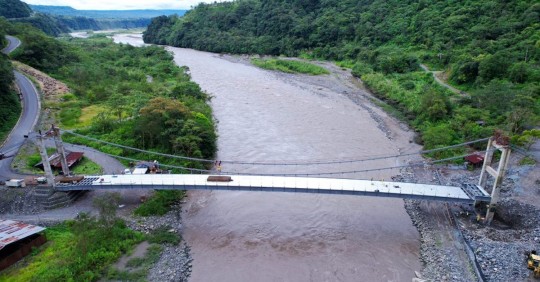 Un puente colgante unirá a Pastaza y Morona Santiago / Foto: cortesía Sedemi