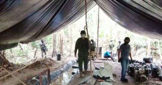 Las Fuerzas Armadas descubrieron laboratorio clandestino en Angostura / Cortesía de las Fuerzas Armadas