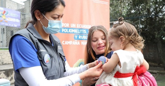 Está en marcha la segunda etapa de la campaña ‘Ecuador libre de poliomielitis, sarampión y rubeola’/ Foto: cortesía Ministerio de Salud