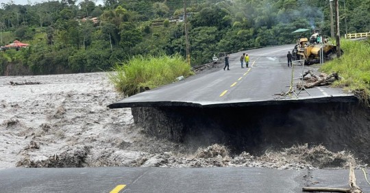 La lluvia causa estragos en Morona Santiago / Foto: Cortesía ECU 911 Macas