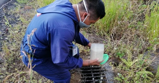 Criaderos de mosquitos causantes del Dengue son eliminados en Morona Santiago / Foto: cortesía ministerio de Salud
