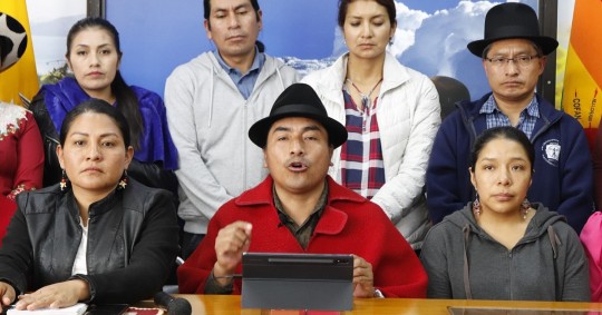 El presidente de la Conaie señaló que Pachakutik está ‘secuestrado’/ Foto: cortesía Conaie