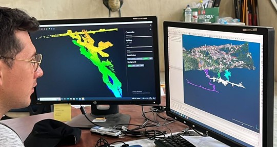 El sistema de escaneo láser (LIDAR) determina la posición del objeto observado, con alta precisión / Foto: IIGE