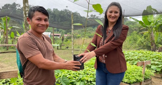 Entre los compromisos de la comunidad está que cada beneficiario deberá transformar en al menos cinco hectáreas de su finca con las plantas producidas / Foto: cortesía ministerio de Agricultura