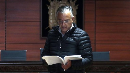 Diligencia. Alexis Mera durante una audiencia en la Corte Nacional. Foto: Expreso