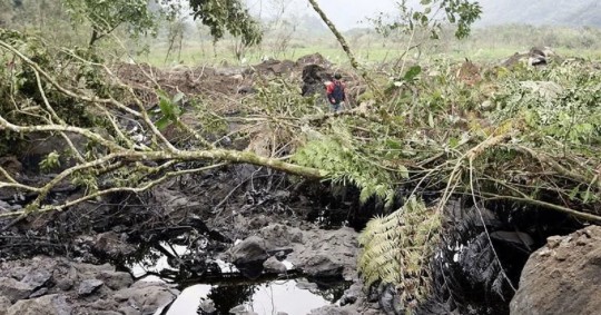Comunidades reportan hallazgos de nuevo derrame en Napo / Foto: EFE