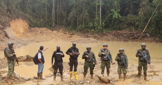 A inicios año, el Cosepe declaró a esta actividad irregular como amenaza a la seguridad integral del Estado/ Foto: cortesía FFAA