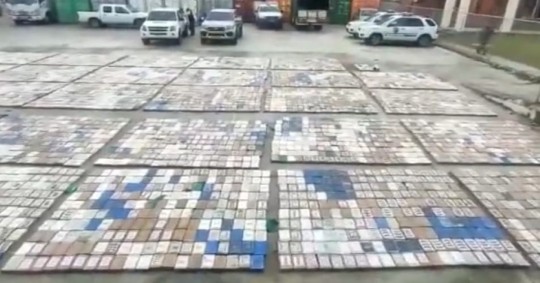 Casi 9 toneladas de cocaína fueron incautadas en Guayaquil con destino a Bélgica / Foto: cortesía Policía Nacional