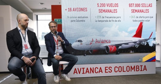 El presidente y CEO de Avianca, Adrian Neuhauser, explicó que esta es una de las mayores inversiones de la compañía en el país/ Foto: cortesía EFE