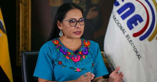 La presidenta del Consejo Nacional Electoral, aseguró que está garantizado el voto en el exterior pese al corto tiempo para planificar el proceso/ Foto: cortesía EFE