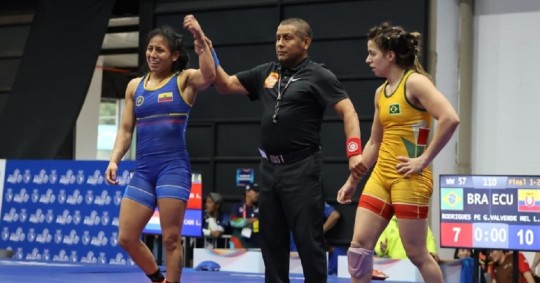 Jacqueline Mollocana, Luisa Valverde, Lucía Yépez y Génesis Reasco lograron 4 medallas de oro en sus respectivas categorías / Foto: cortesía Comité Olímpico Ecuatoriano 