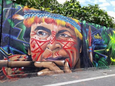 Dibujo de un chamán shuar gana Jungla Fest - Foto: El Universo