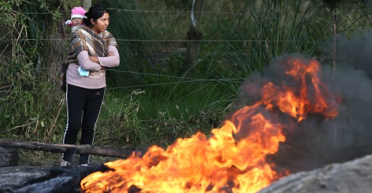 Fiscal, "retenido" en medio de movilizaciones indígenas, fue liberado / Foto: EFE