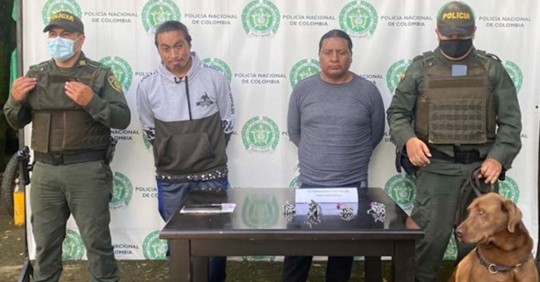 Hermanos ecuatorianos fueron capturados en Colombia por vender armas a disidencias de FARC / Foto: cortesía Asuntos Legales Colombia