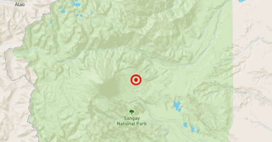 El Instituto Geofísico informó de que el temblor ocurrió a las 20:38 hora local a unos 36 kilómetros de la ciudad de Macas / Imagen: cortesía IG
