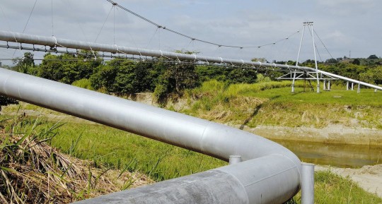 Oleoductos suspenden bombeo de crudo por avance de erosión del río Coca / Foto: cortesía Petroecuador