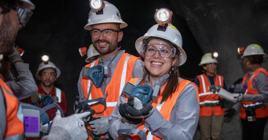 La ministra Andrea Arrobo visitó la mina Fruta del Norte en Zamora Chinchipe / Foto: cortesía Ministerio de Energía 