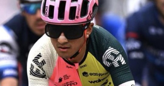 El ciclista de Sucumbíos brilló en la etapa reina, de 74,6 kilómetros (Crans-Montana)/ Foto: cortesía ESPN Ecuador