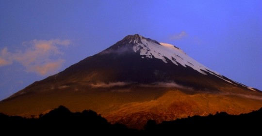 Las cenizas del Sangay afectan a tres provincias / Foto: Cortesía del Instituto Geofísico