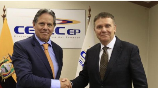La empresa Tyazhmash entregó las garantías y firmó el contrato para concluir el proyecto Toachi Pilatón. Foto: El Comercio
