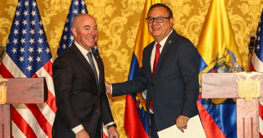 Los gobiernos de Ecuador y Estados Unidos se comprometieron este miércoles a reforzar la cooperación bilateral en materia de seguridad  / Foto: EFE