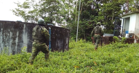 Las Fuerzas Armadas de Ecuador intensificaron este jueves su presencia en la frontera con Colombia / Foto: cortesía Fuerzas Armadas