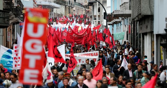 Movilización sindical y social contra Lasso fue convocada para el 26 de octubre / Foto: EFE
