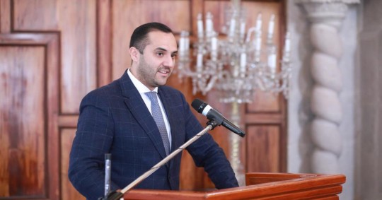 El Canciller, Juan Carlos Holguín, argumentó en una rueda de prensa una pérdida de confianza en Fuks en cuya residencia estaba refugiada Duarte / Foto: cortesía Cancillería