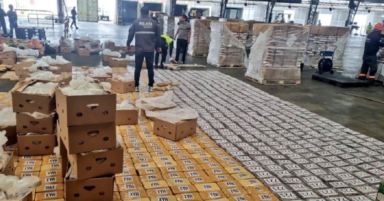 La operación policial 'Tormes' en Guayaquil fue ejecutada por las unidades antidrogas en coordinación Europa / Foto: cortesía Policía Nacional