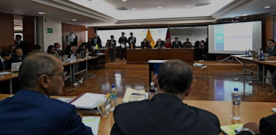 El vicepresidente sin funciones, Jorge Glas, enfrenta un juicio penal en la Corte Nacional de Justicia. La Fiscalía lo vincula a la trama de Odebrecht. El miércoles se emitirá el dictamen. Foto: El Universo