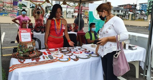 57 emprendedores participaron en la ‘Feria del Encuentro’ en Napo / Foto: cortesía MIES