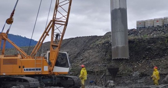 Se trata de estructura subterránea compuesta por 279 pilotes intersecados uno con otro, construidos con hormigón y acero / Foto: cortesía CELEC