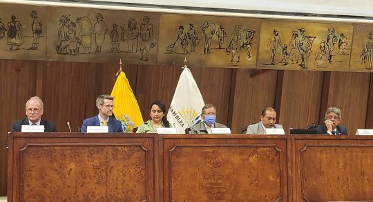 Los legisladores del Grupo Interparlamentario Ecuador-Unión Europea también hicieron una evaluación de los esfuerzos que hace el Gobierno contra la pesca ilegal / Foto: Cortesía UE