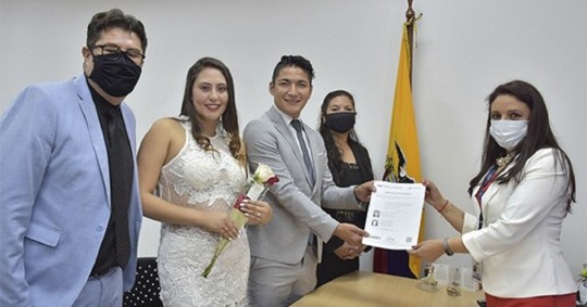 El valor del matrimonio en sede es de $ 50/ Foto: Cortesía Registro Civil