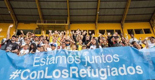 Ecuador acoge a alrededor de medio millón de personas forzadas a huir de sus países, de las que el 40 % de los cuales tienen menos de 18 años / Foto: cortesía Aucas