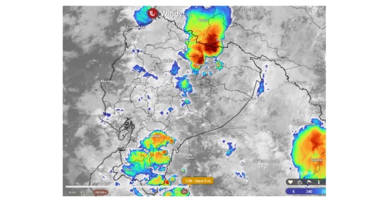 Importantes registros de lluvia se han presentado en el trascurso de las últimas 24 horas./ foto: cortesía Inamhi