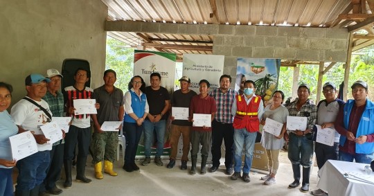 13 productores de la agricultura familiar campesina, dedicados al cultivo de maíz, se graduaron en la Comunidad de Aprendizaje / Foto: cortesía MAG