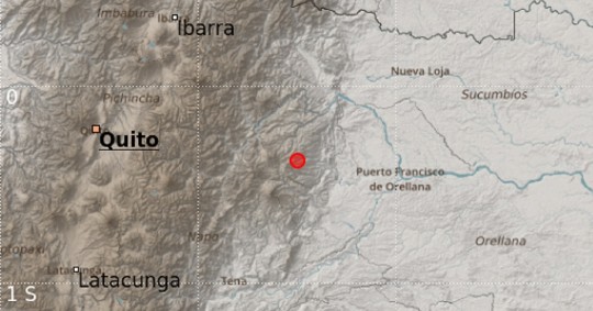 Según el Instituto Geofísico, el sismo ocurrió a las 01:54 hora local (06:54 GMT ) a 0,38 grados de latitud sur y a 77,50 grados de longitud oeste / Foto: cortesía IG
