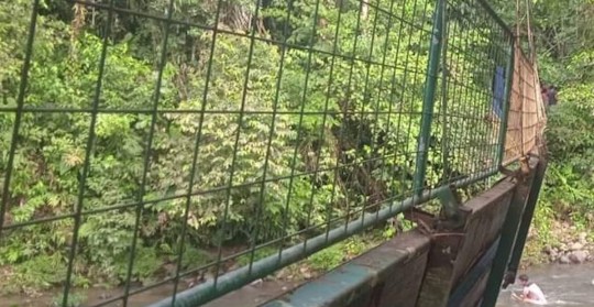 Colapso de puente en Puyo dejó 8 heridos / Foto: cortesía