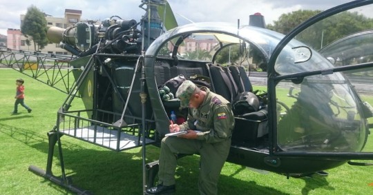 Helicóptero militar fue atacado en la frontera con Colombia / Foto: Cortesía Ejército Ecuatoriano