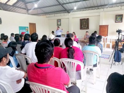 AMBIENTE. Autoridades de las provincias de Zamora Chinchipe, Morona Santiago y Azuay participan de asamblea en contra de la minería. Foto: La Hora