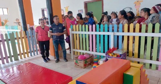 Los trabajos de adecuación y remodelación de la infraestructura fueron realizados por el GAD cantonal, en el marco del convenio de Desarrollo Infantil / Foto: cortesía MIES
