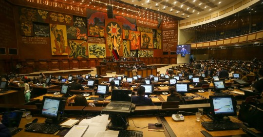 Con 88 votos a favor, 23 en contra y 5 abstenciones, el Legislativo ecuatoriano aprobó entrar en la última fase del proceso / Foto: EFE