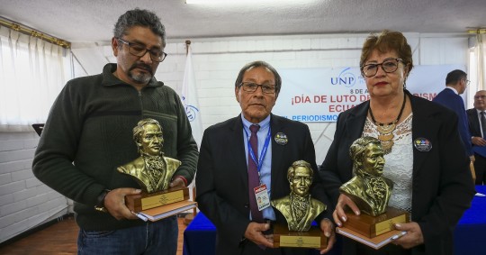 Los tres fueron secuestrados el 26 de marzo de 2018 cuando acudieron a la zona de Mataje  para recabar información sobre el auge de la violencia en el sector / Foto: EFE